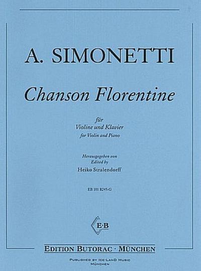 Chanson Florentinefür Violine und Klavier