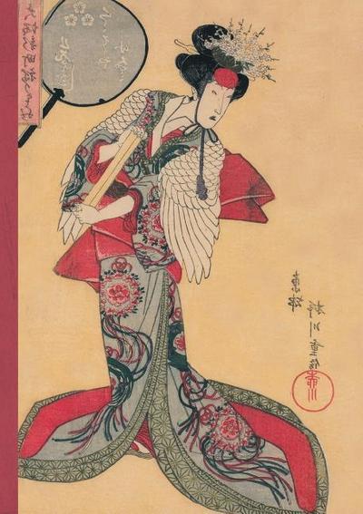 Carnet Ligné Estampe Femme À l’Éventail, Japon 19e