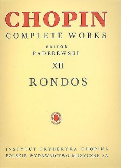 Rondos for piano and for 2 pianoscomplete works vol.12