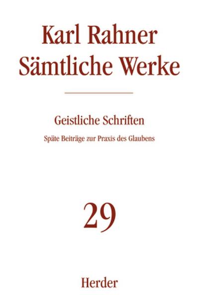 Sämtliche Werke Karl Rahner Sämtliche Werke