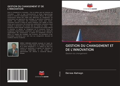 GESTION DU CHANGEMENT ET DE L’INNOVATION