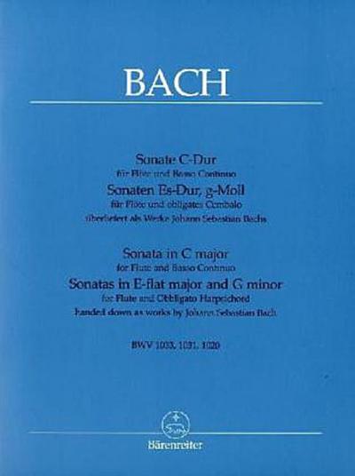 Drei Sonaten für Flöte und Klavier BWV 1020, 1031, 1033 (Bach zugeschrieben)