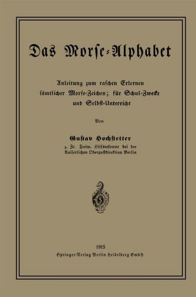 Das Morse-Alphabet