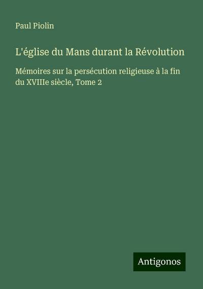 L’église du Mans durant la Révolution