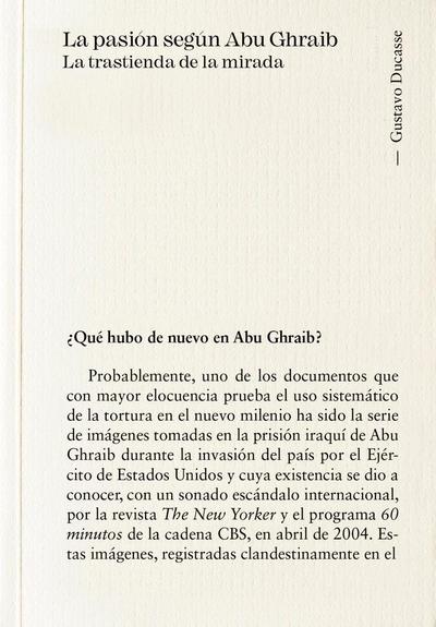 La pasión según Abu Ghraib : la trastienda de la mirada
