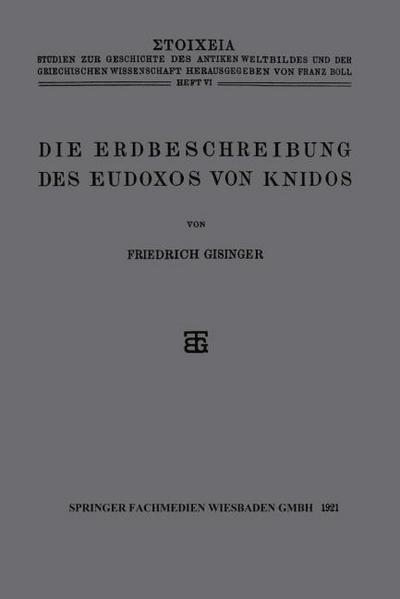 Die Erdbeschreibung des Eudoxos von Knidos