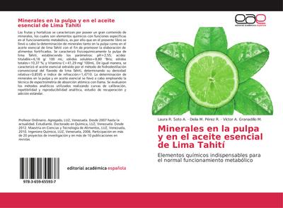 Minerales en la pulpa y en el aceite esencial de Lima Tahití