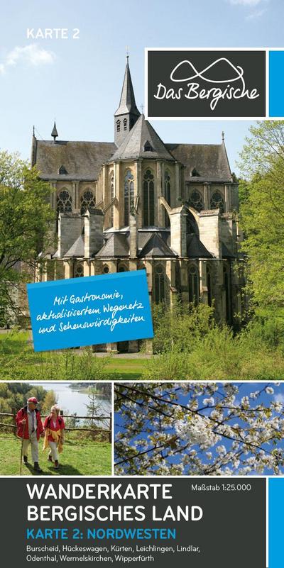 Naturpark Bergisches Land - Nordwesten, Wanderkarte
