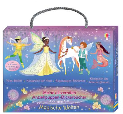 Meine glitzernden Anziehpuppen-Stickerbücher mini: Magische