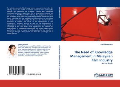 The Need of Knowledge Management in Malaysian Film Industry