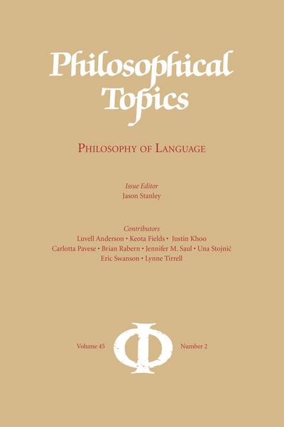 Philosophical Topics 45.2: Philosophy of Language
