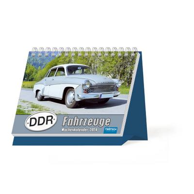 Trötsch Aufstellwochenkalender DDR Fahrzeuge 2024