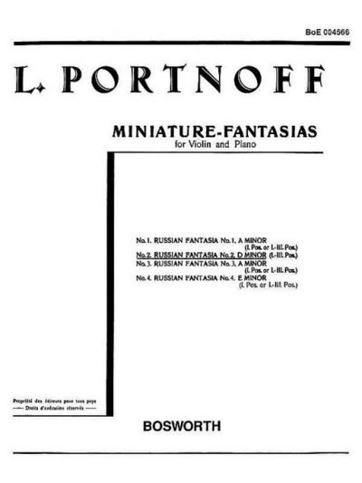 Miniature-Fantasias for Violin and Piano - Leo Portnoff