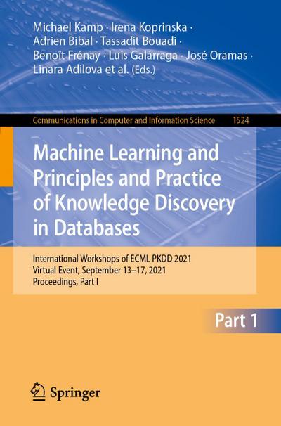 Machine Learning and Principles and Practice of Knowledge Discovery in Databases