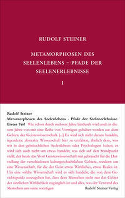 Metamorphosen des Seelenlebens - Pfade der Seelenerlebnisse 1
