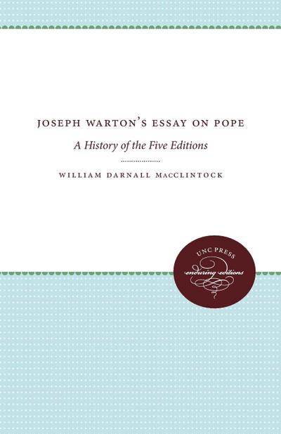 Joseph Warton’s Essay on Pope