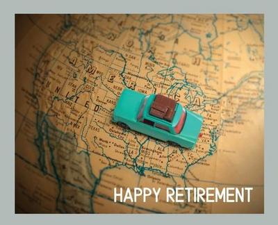 Happy Retirement Guest Book ( Landscape Hardcover )