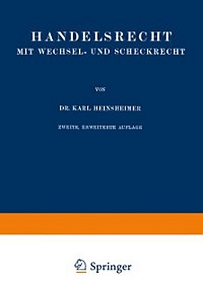Handelsrecht mit Wechsel- und Scheckrecht