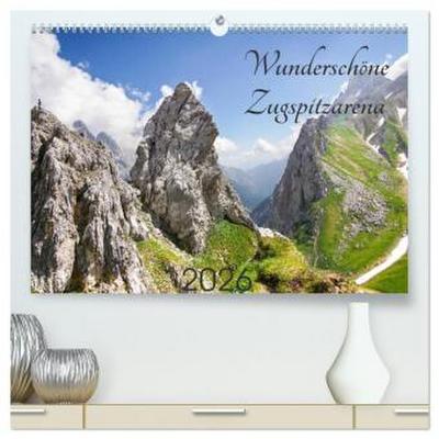 Wunderschöne Zugspitzarena (hochwertiger Premium Wandkalender 2026 DIN A2 quer), Kunstdruck in Hochglanz