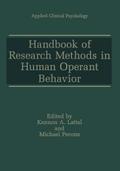 Handbook of Research Methods in Human Operant Behavior