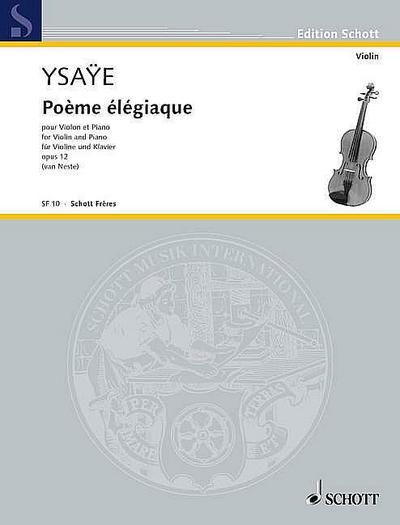 Poème élégiaque op.12pour violon et piano