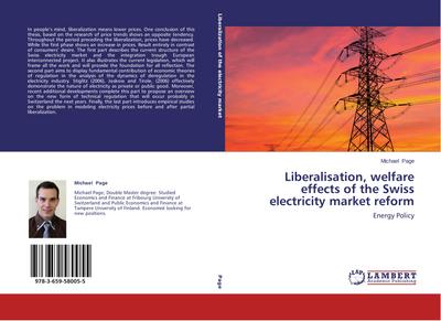 Liberalisation, welfare effects of the Swiss electricity market reform