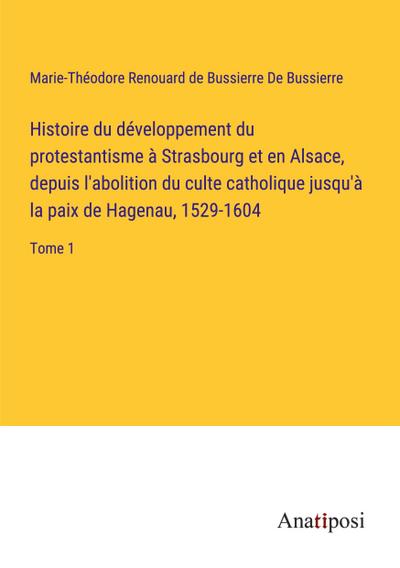 Histoire du développement du protestantisme à Strasbourg et en Alsace, depuis l’abolition du culte catholique jusqu’à la paix de Hagenau, 1529-1604