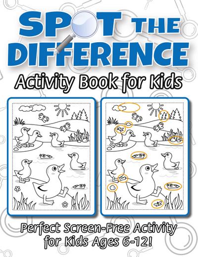 Spot the Difference Activity Book for Kids