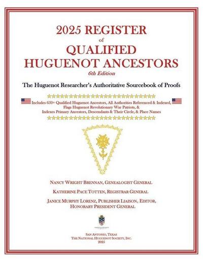 2025 Register of Qualified Huguenot Ancestors