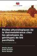 Études physiologiques de la thermotolérance chez les génotypes de génotypes de blé panifiable