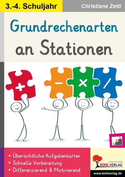 Grundrechenarten an Stationen / Klasse 3-4
