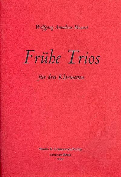 Frühe Trios für 2 Klarinetten und Bassetthorn ( 3.Klarinette, Bassklarinette oder Fagott)
