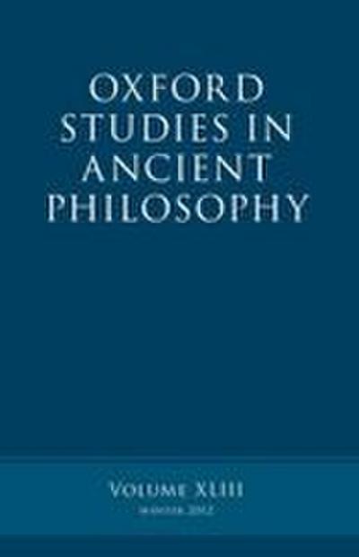 Oxford Studies in Ancient Philosophy