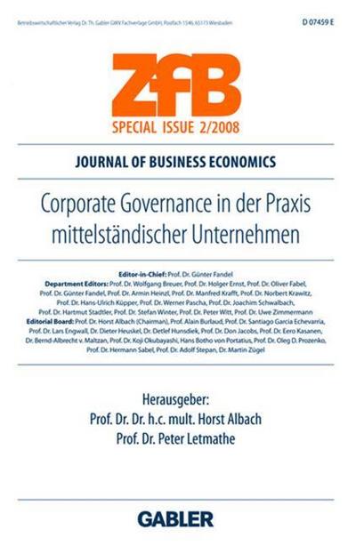 Corporate Governance in der Praxis mittelständischer Unternehmen