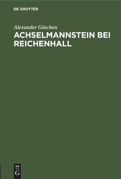 Achselmannstein bei Reichenhall