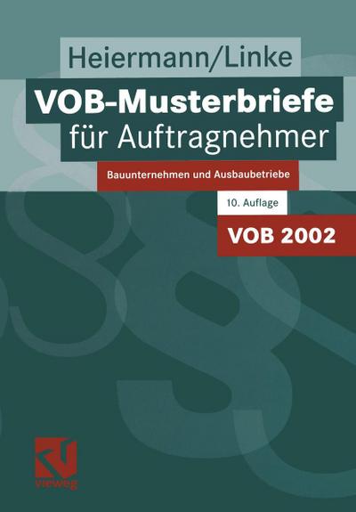 VOB-Musterbriefe für Auftragnehmer