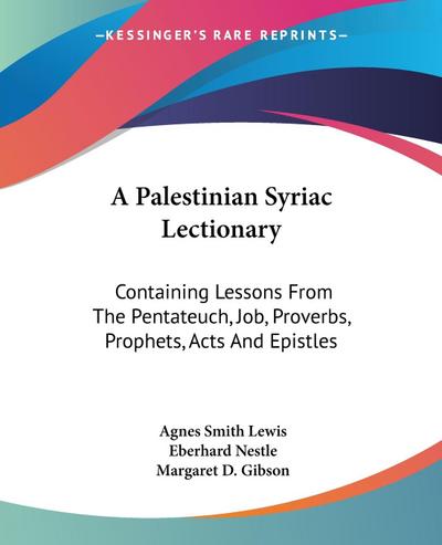 A Palestinian Syriac Lectionary
