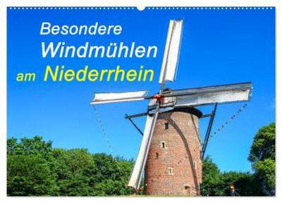 Besondere Windmühlen am Niederrhein (Wandkalender 2026 DIN A2 quer), CALVENDO Monatskalender