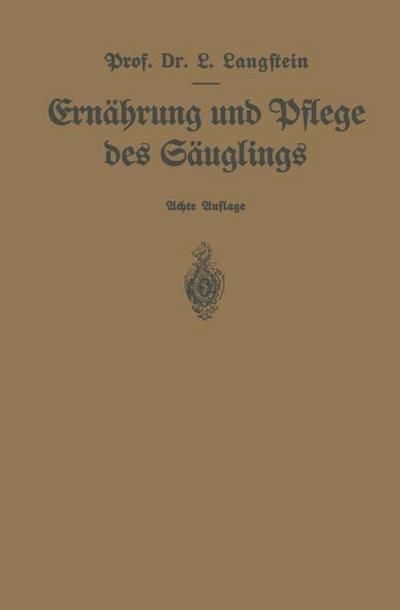 Ernährung und Pflege des Säuglings