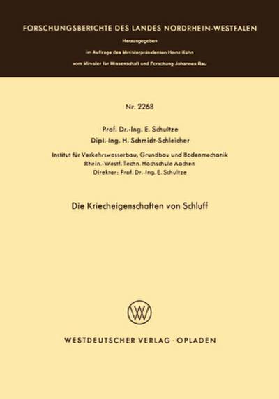 Die Kriecheigenschaften von Schluff