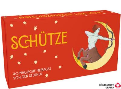 Pocket Sternzeichen Schütze 40 Karten in Magnetschachtel - - 40 Karten in Magnetschachtel mit Metallicfolie - Magische Messages von den Sternen
