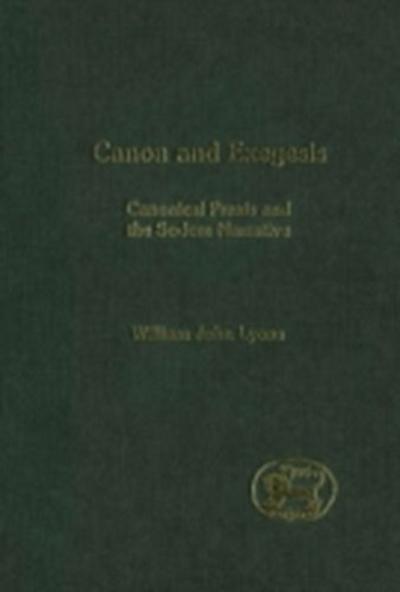 Canon and Exegesis