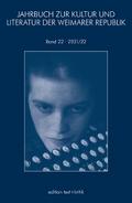 JAHRBUCH ZUR KULTUR UND LITERATUR DER WEIMARER REPUBLIK