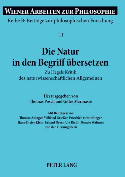Die Natur in den Begriff übersetzen