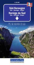 Kümmerly+Frey Regional-Strassenkarte 1 Süd-Norwegen 1:325.000