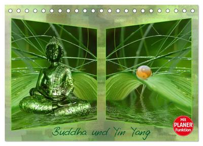 Buddha und Yin Yang (Tischkalender 2026 DIN A5 quer), CALVENDO Monatskalender