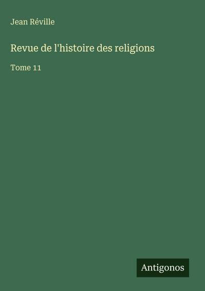 Revue de l’histoire des religions