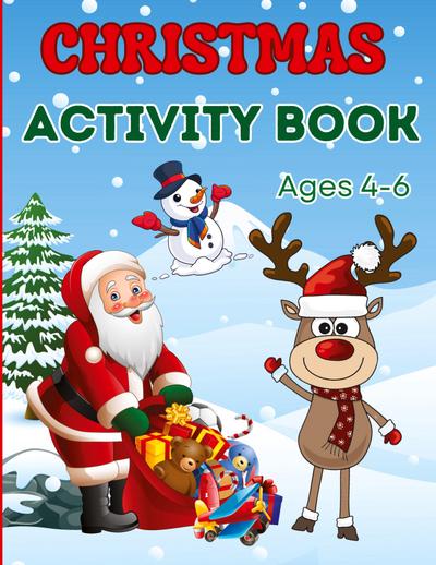 Christmas Activity Book for Kids Ages 4-6