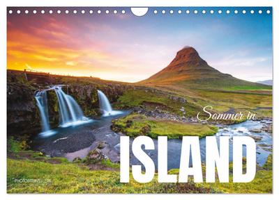 Sommer in Island (Wandkalender 2026 DIN A4 quer), CALVENDO Monatskalender