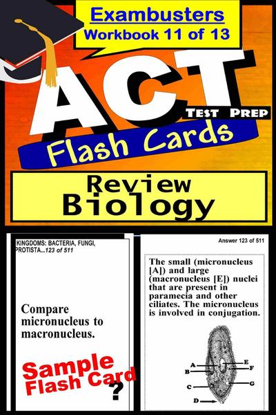 ACT Test Prep Biology Review--Exambusters Flash Cards--Workbook 11 of 13